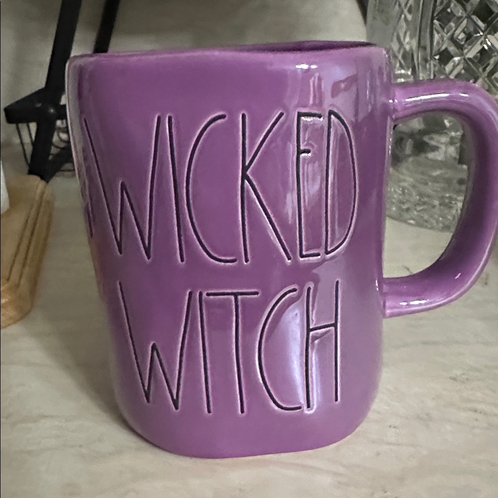 Wicked Witch Rae Dunn mug. Beautiful glazed Purple color.Used for Decoration.